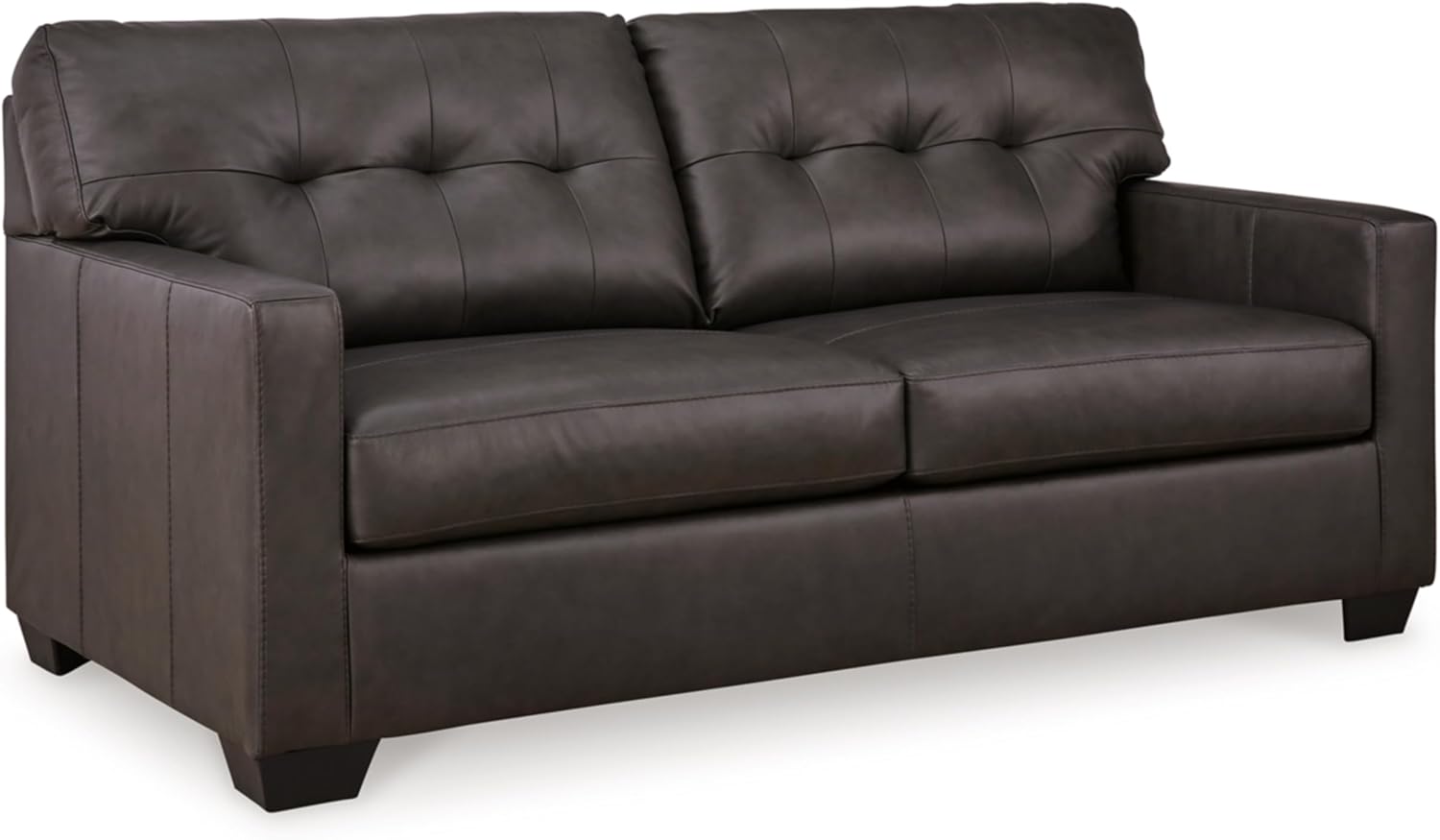 61Er1p88xnL._AC_SL1500_.jpg by Modern Tufted Leather Match Sofa, Black - Image 1