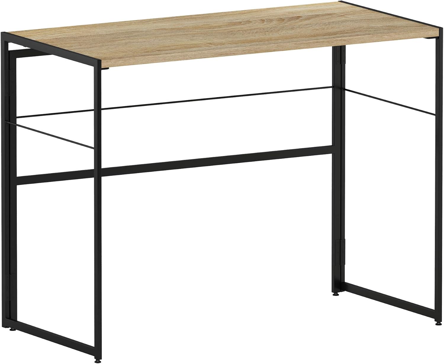 71LAjthtcdL._AC_SL1500_.jpg No Tool/No Assembly/Folding Metal Frame Computer Desk, Sonoma Oak/Black, 39 Inch - Image 1