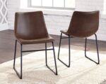 18.75" Dining Bucket Chair, 2 Count, Black and Brown - Image 2